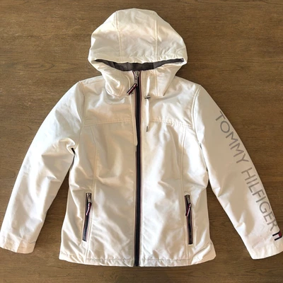 Tommy Hilfiger Womens Heavyweight Softshell Fleece Lined Jacket-White-Small-NEW - Image 1 of 4