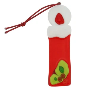 GlassOfVenice Murano Glass Candle Christmas Ornament - Red - Picture 1 of 4