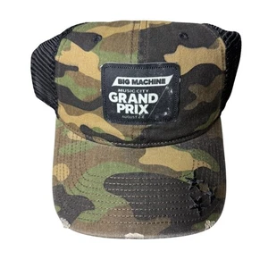 2023 Big Machine Music City Nashville Grand Prix Camo Frayed Trucker Hat - Picture 1 of 9