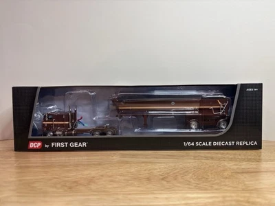 DCP 1/64 *Legendary Brown* Peterbilt 352 COE w/ MAC Half Round Dump Trailer - Image 1 of 4