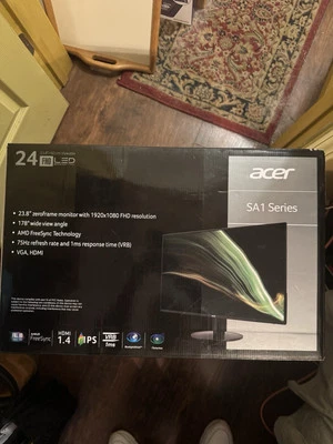 NEW - Acer SA241Y 23.8" FullHD SA1 Series FHD LED Monitor 1920 x 1080 - Image 1 of 4