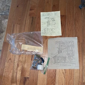Old Sturbridge Village Vintage Sampler Cross Stitch Kit “The Meeting House” NEW - Picture 1 of 5