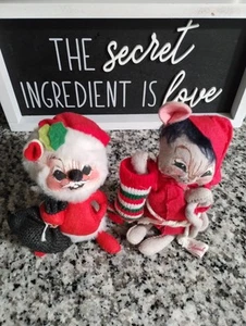 Vintage 1965 Annalee Christmas Mice Pair - Picture 1 of 9