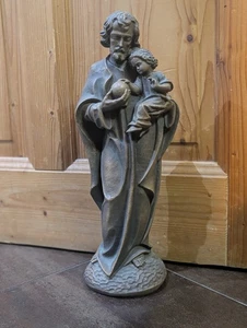 Josef Der Nazarener Mit Jesuskind Gipsskulptur Antik HANDARBEIT - Bild 1 von 5
