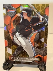 Jackson Holliday Gold Refractor #19/50 2023 Bowman's Best Baltimore Orioles - Picture 1 of 2