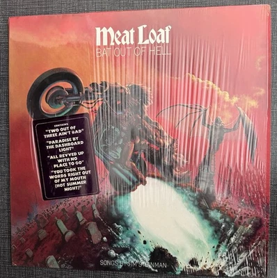 MEAT LOAF Bat Out of Hell - 1977 1st Press Epic vinyl LP EX IN SHRINK WITH HYPE - Image 1 of 4
