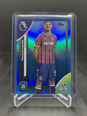 2025-26 Topps Premier League Soccer Maxence Lacroix Blue Rainbow 011/150 #113 - Image 1 of 2