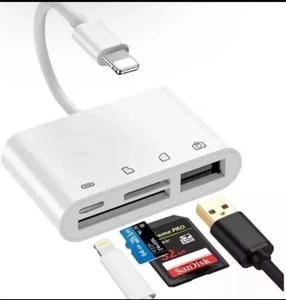 4 in 1 USB Lightning Kartenleser SD TF OTG Adapter für iPhone iPod iPad - Bild 1 von 6