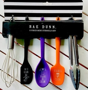 Rae Dunn Halloween 5 Piece Mini Kitchen Utensils Set NEW - Picture 1 of 1