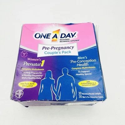 Multivitamínico preembarazo One A Day para hombres y mujeres incluyendo vitaminas 30+30 quilates Foto 1 de 4