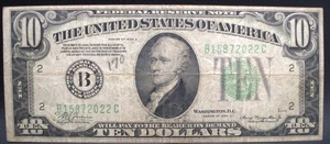 $10 Federal Reserve Note Series 1934A New York - Free Shipping! - Picture 1 of 2