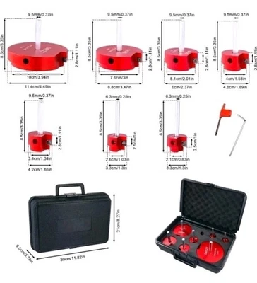 7PC PVC ABS Pipe Reamer Kit - 3/4", 1", 1-1/4", 1-1/2", 2", 3", and 4" Set - Image 1 of 4