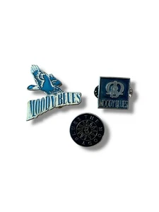 Vintage 90s Moody Blues World Tour Concert Goer Souvenir Pin Lot (3) Brockum - Picture 1 of 14