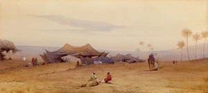 Robert Murdoch Wright, Bedouin Encampment Valley of the Nile Egypt–1900 painting - Picture 1 of 4