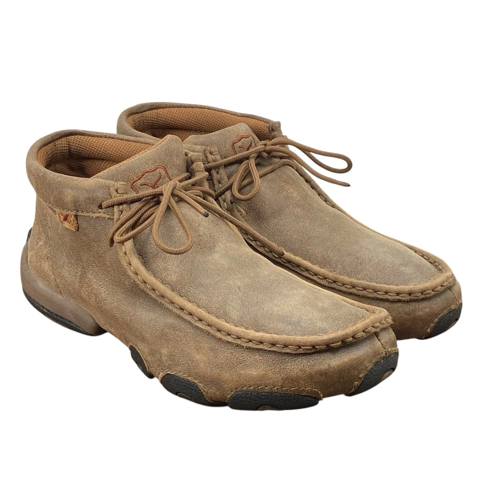 Twisted X Shoes Women's Sz 7 M Brown Leather Chukka Driving Moc WDM0001 (HF27) - Image 1 of 4