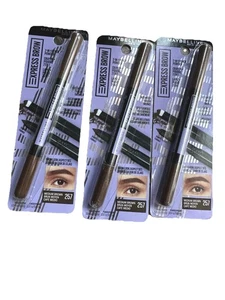 3 Maybelline Express Brow 2-In-1 Pencil Crayon + Powder Sealed 257 Medium Brown - Picture 1 of 4
