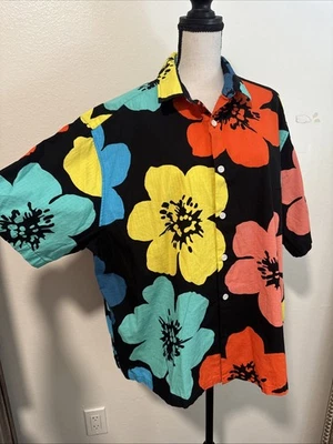 Asos  Design Floral Short Sleeve Button-Up Men’s Shirt Size Large 100% Cotton - Image 1 of 4