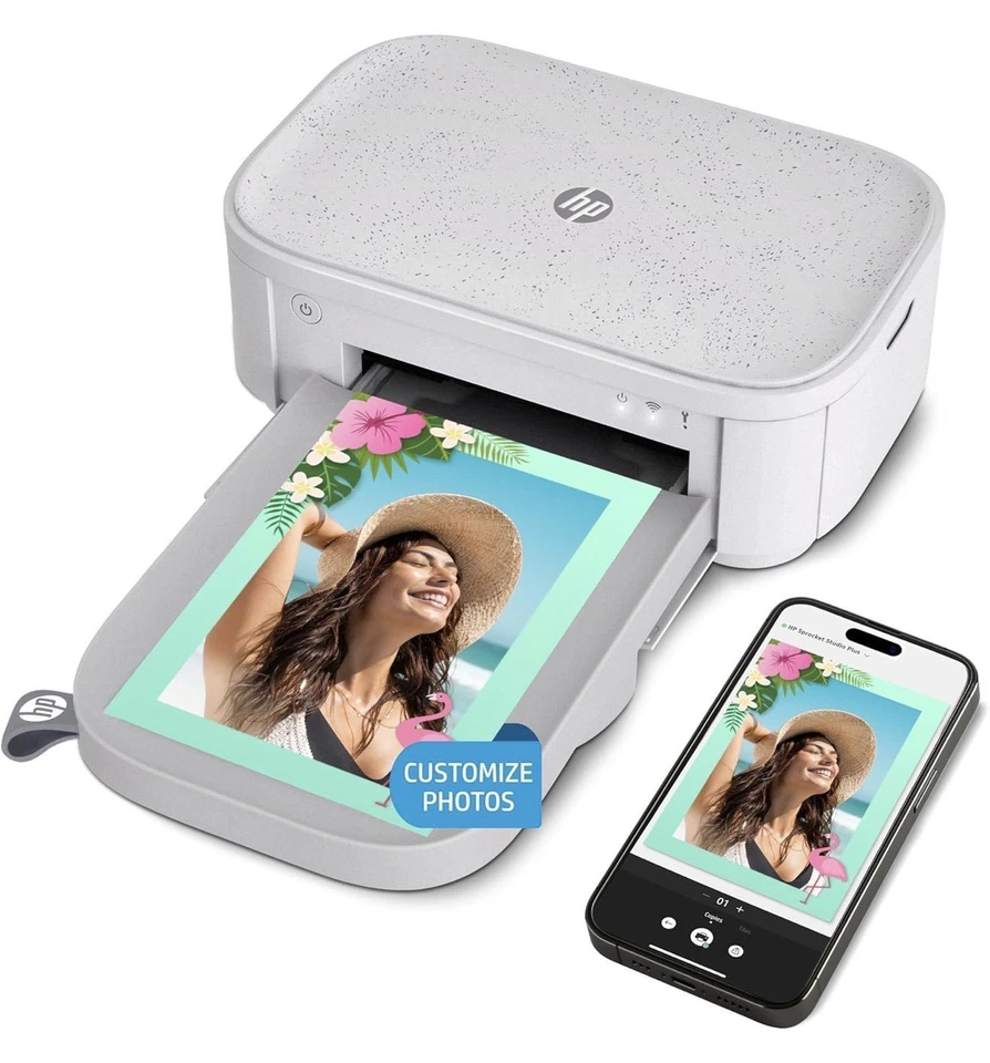 KONVOLUT HP Sprocket Studio Plus Fotodrucker 4x6” + 10 Papiere & Patrone GRATIS - Bild 1 von 4