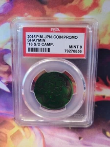 Pokemon Shaymin Start Dash Campaign 2016 Japanese Promo Graded Coin PSA 9 - Picture 1 of 2