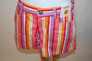 Gymboree Pretty Posies Girls Size 3 NWT Stripe Adjustable Waist Shorts NEW - Picture 1 of 2
