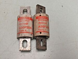 1 ~TESTED~ SHAWMUT A50P250 AMP-TRAP 250A FUSE TYPE 4 WARRANTY FREE SHIP