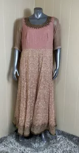 Deen Fashion Made in India Bohemian Peasant Maxi Dress Womens Size 46 Embroider - Picture 1 of 21