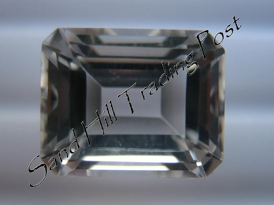 Topacio Blanco Genuino CORTE ESMERALDA Natural Muchos Tamaños Foto 1 de 1