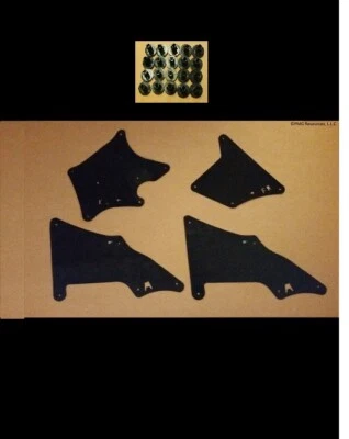 Juego de 4 sellos contra salpicaduras con clips para delantales protectores con KDSS Lexus GX470 y GX460 I Foto 1 de 4