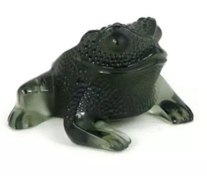 LALIQUE LARGE GREY FROG TOAD GRÉGOIRE PERFECT 1 OF MY 400+ LALIQUE LISTINGS - Picture 1 of 9