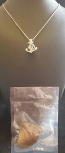 Anchor Cage Pearl Pendant Necklace w/ Fresh Water sealed Pearl New - Picture 1 of 3
