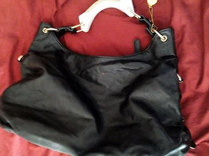 Designer Big Buddah schwarze Hobo Handtasche mit Gold Hardware weiß harter Griff/groß - Bild 1 von 6