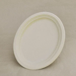 Large Oval Plate Bamboo Pulp 500 pcs - Picture 1 of 1