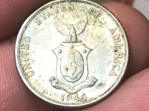 FILIPINAS - Segunda Guerra Mundial Plata 20 Centavos - 1944-D - Km-182 - Imagen 1 de 4
