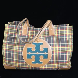 Tory Burch Plaid tote bag rare - Picture 1 of 14