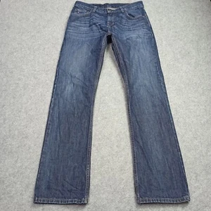Tommy Hilfiger Mens Bootcut Jeans W30 L32 Dark Blue 100% Cotton Zip Fly 30x32 - Picture 1 of 14