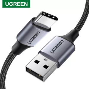 Ugreen USB C Fast Charger Cable Braided 18W 3A Charging 0.25m 0.5m 1m 1.5m 2m 3m - Picture 1 of 12