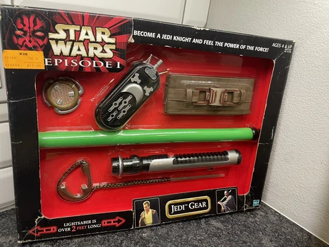 Star Wars Episode 1 Jedi Gear 1998 Obi Wan Kenobi Qui-Gon Jinn Hasbro NEW Set Cover