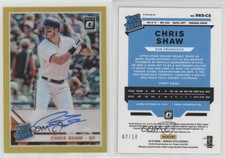 2019 Donruss Optic Rated Signatures Gold Prizm /10 Chris Shaw Rookie Auto RC