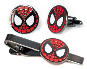 Gemelli Spiderman Gemelli Avengers Spider-an Cravatta Fumetto Gemelli Matrimonio Gioielli - Foto 1 di 4