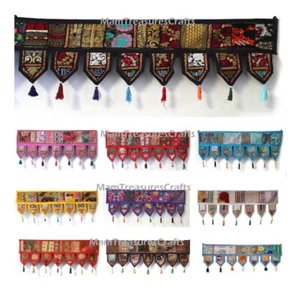 Indian Handmade Vintage Patchwork Toran Decorative Bohemian Gypsy Valances AU - Picture 1 of 45