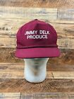 Vintage Jimmy Delk Produce Adjustable Maroon Trucker Hat