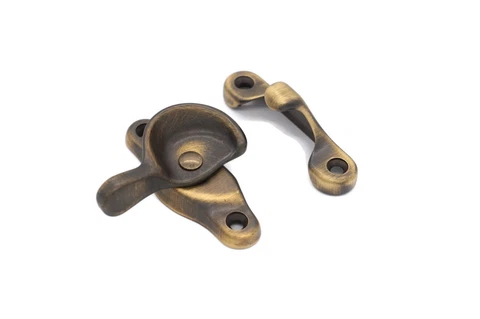 Window Sash Latch Lock Cabinet Furniture Latch Boat Marine Latch Antique Brass Cover