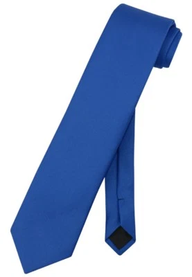 Corbata de cuello Vesuvio Napoli color liso extra largo XL para hombre 63 pulgadas Talla alta Foto 1 de 2