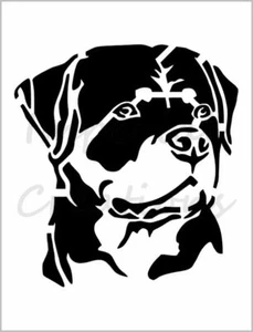 Plantilla Rottweiler Cara Raza Perro 8,5"" x 11"" Hoja Reutilizable S726 - Imagen 1 de 2