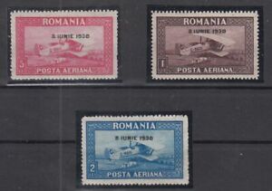 GR13460/ ROMANIA – AIRMAIL – Y&T # A4a / A6a COMPLETE MINT MNH – CV 545 $