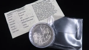 Liberia 5 dollars 2001 "Discovery of America. Proof Lot#2384 - Picture 1 of 3