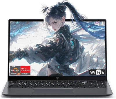 PC Portatile 15.6" FHD 1920X1080,Ryzen 5 7430U Processore Fino a 4.3Ghz Gaming L - Immagine 1 di 4