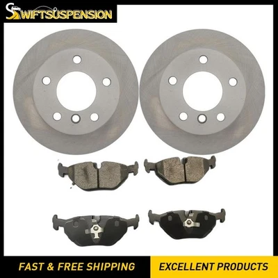 Rear Disc Rotors and Brake Pads Kit for 1996 1997 1998 1999 BMW Z3 1.9L Foto 1 de 4