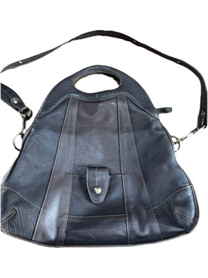 CATERINA LUCCHI Italian Leather Handbag Large Hobo Bag Purse Chocolate Brown - Image 1 of 4