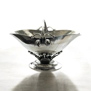 Georg Jensen Sterling Silver Sugar or Salt Bowl Basket 235A  1915-1919 - Picture 1 of 10